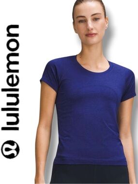 Lululemon Swiftly Tech short- sleeved shirt 2.0 *Race length in larkspur size 8